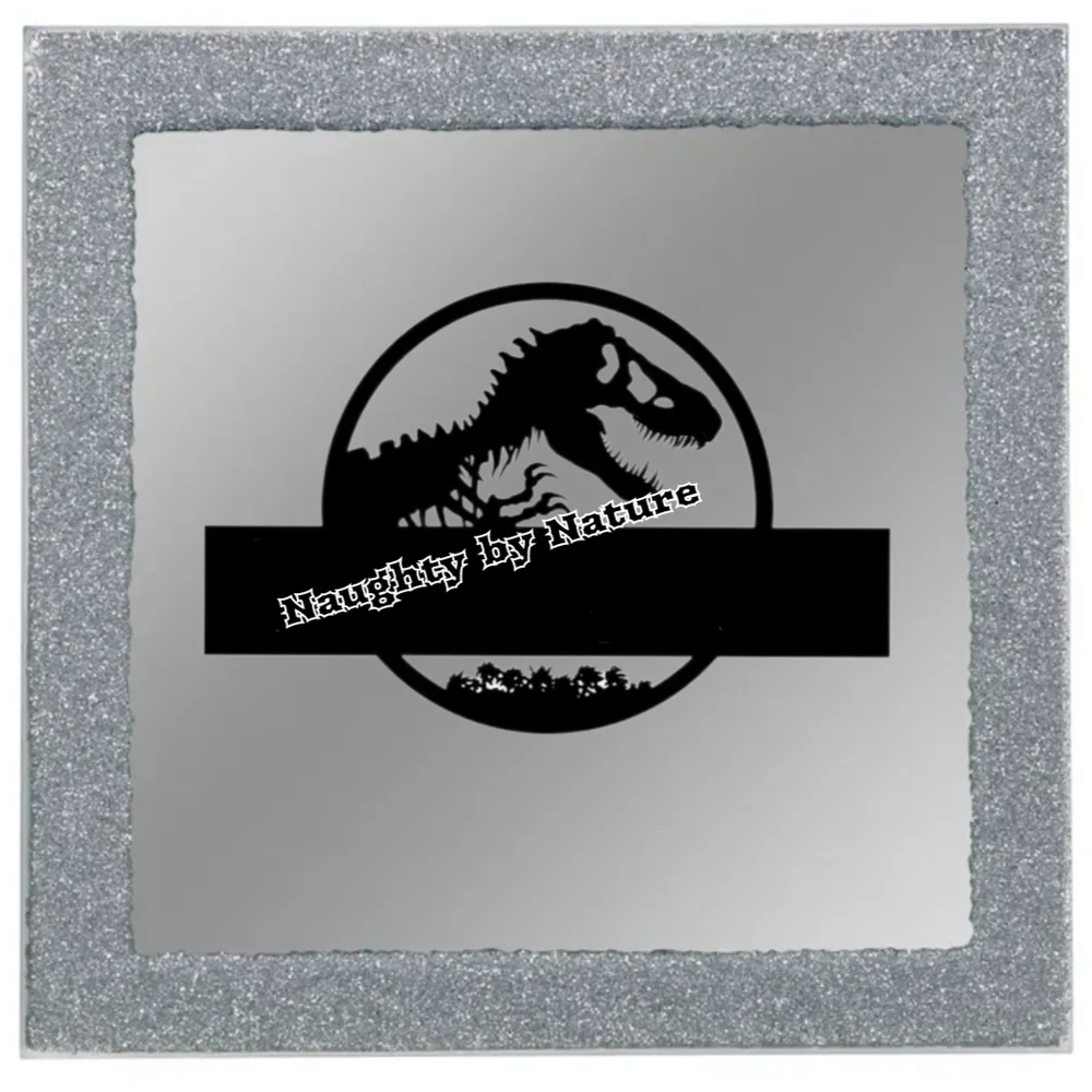 Silver and Black Dinosaur Wall Decor